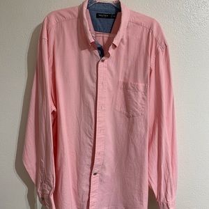 (T05) Nautica Men’s Pink Long Sleeve Button Down Business to Casual Shirt Sz XXL